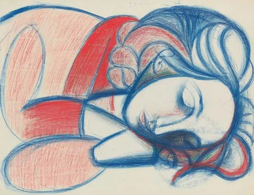 巴勃罗-毕加索《Portrait de femme endormie。 III》，1946。图片：致谢富艺斯