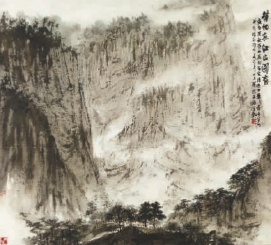 待细把江山图画（中国画）傅抱石 中国美术馆藏