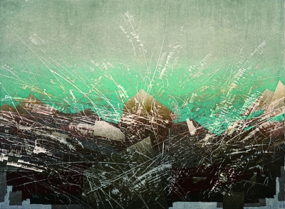 游记-怒川（版画） 48×65厘米 2015年 张远帆     