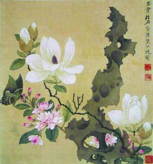 明 陈洪绶《玉堂柱石图》