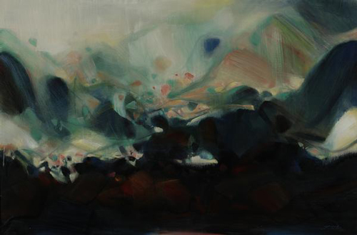 朱德群《静》布面油画