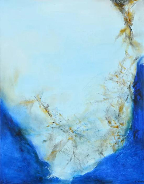 LOT 834LOT 834 赵无极 16.12.2001 布面油画   