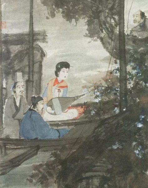 傅抱石，《琵琶行》，1944年作，南京博物院