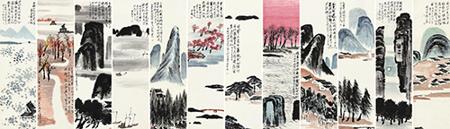 北京保利十二周年秋拍拍品：齐白石山水十二屏