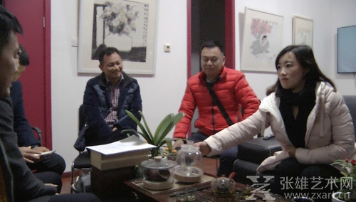 数位福建藏家参观张雄艺术网北京站 探讨合作新机遇