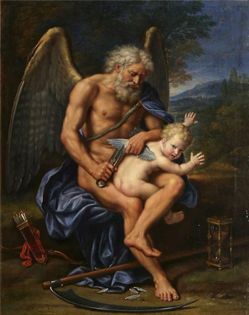 Pierre Mignard Time Clipping Cupid's Wings