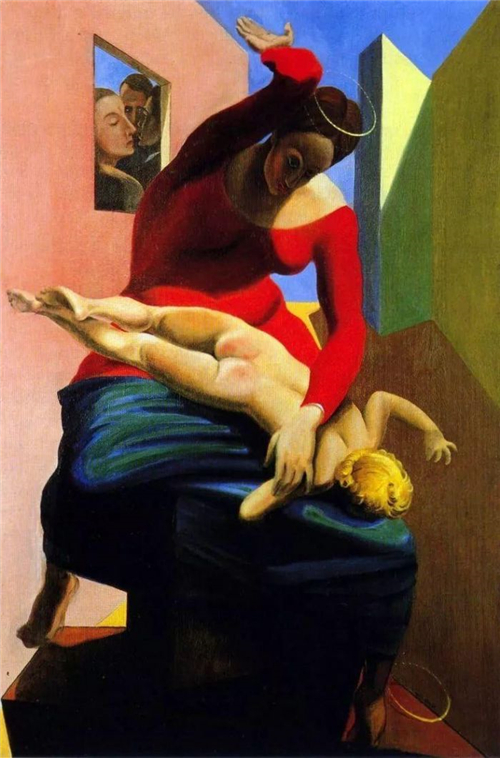 Max Ernst La Vierge corrigeant l'enfant Jésus devant trois témoins