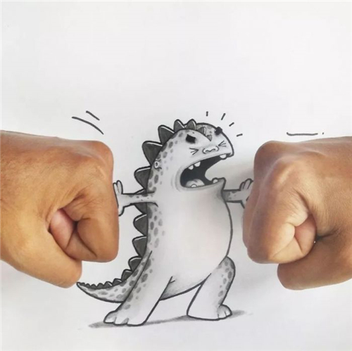 插画师笔下的小恐龙，蠢萌得不要不要的！