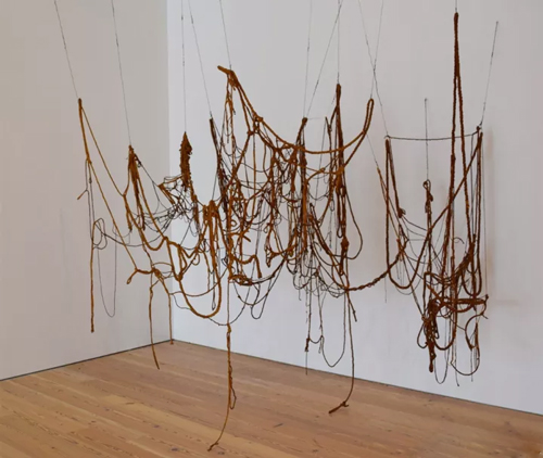 伊娃·海瑟(Eva Hesse)《Metronomic Irregularity I》1966