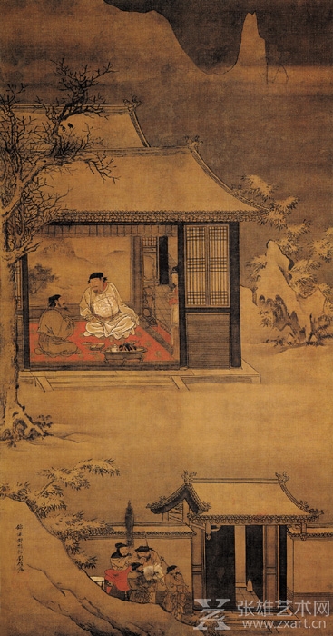《雪夜访普图》——明朝 刘俊