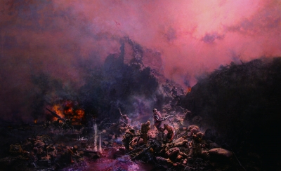 血战台儿庄（油画） 250×400厘米  2007年—2009年 徐青峰