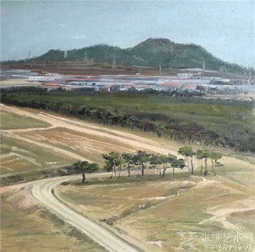 边静 《摩天岭一角》30x30cm2017年 布面油画