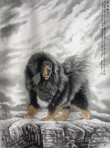 吕维超 《雪域藏獒》（145x180）