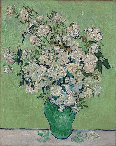Roses，1890，Vincent van Gogh，大都会艺术博物馆藏