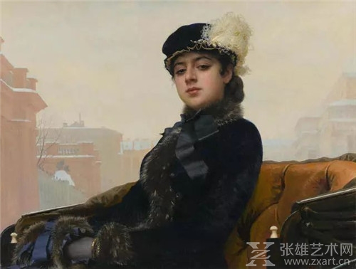   《无名女郎》，伊万•尼古拉耶维奇•克拉姆斯柯依，（1883 年）
