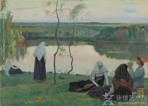 《伏尔加河边的牧羊人》，米哈伊尔•瓦西里耶维奇•涅斯捷罗夫，（1922年）
