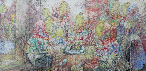 左邻右舍 136x68cm