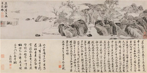 唐寅 月泉图卷唐寅《月泉图》以9200万元成交,创造唐寅作品的拍卖纪录