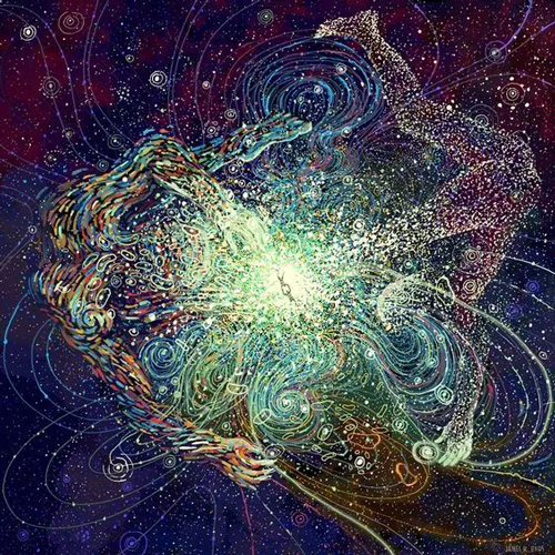 缤纷色彩+动感笔触 勾勒出唯美星空