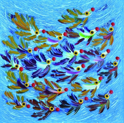     《东风》 60×60厘米 布面油画 2015年