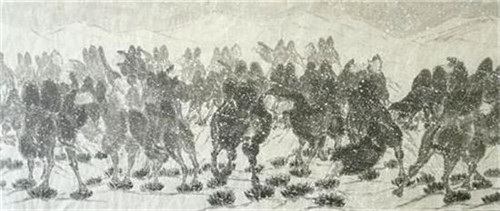 《风雪百驼图》局部图