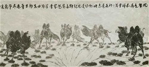 《风雪百驼图》局部图