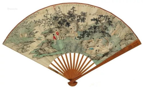 陈少梅 《西园雅集图》成扇 2014年北京匡时拍出362万元