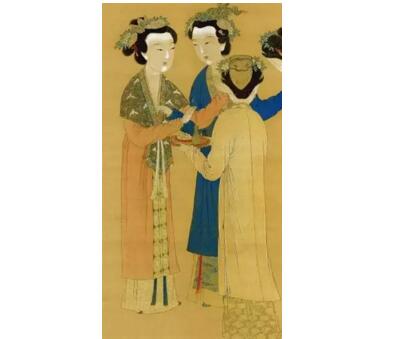 明·唐寅《孟蜀宫妓图》（局部）