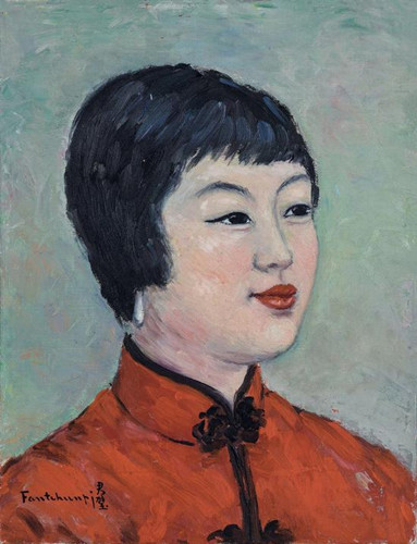 方君璧 1960年 《女肖像》 布面 油画