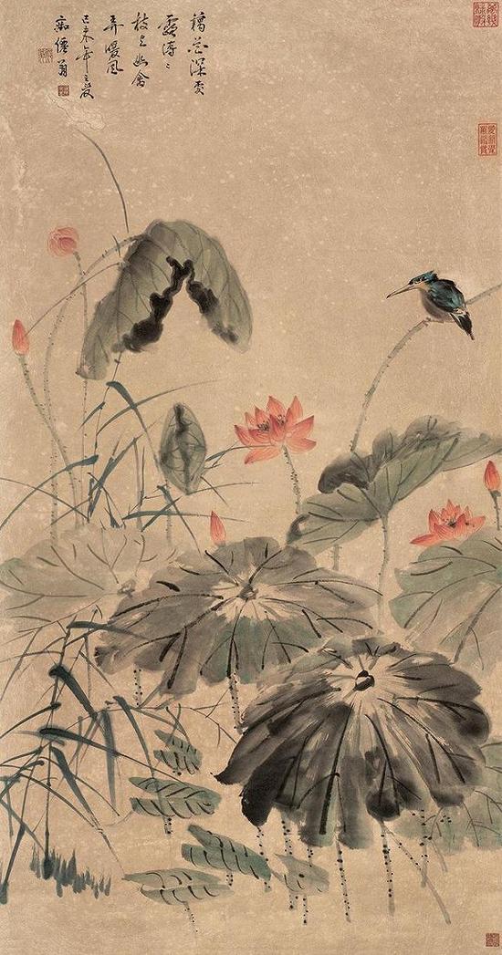   明 徐端本《荷香图》明