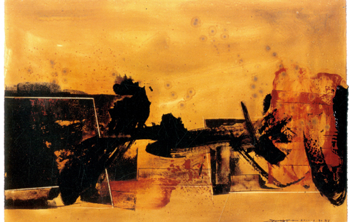 程向君  漆书 三  2011年 80×56cm 31.5×22.05in 成交价：28.75万元   北京华辰2017年秋拍