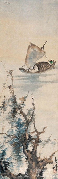 高奇峰与兄高剑父,陈树人画脉相连,画技相高,有"二高一陈"岭南三杰"