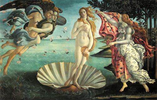 桑德罗·波蒂切利（Sandro Botticelli），维纳斯的诞生(1480年代)(图片：Uffizi通过维基共享)