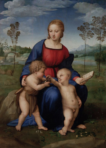 拉斐尔·桑西（Raffaello Santi）的《 金翅雀圣母》（1505-1506)(图片：通过维基共享的谷歌&艺术文化)