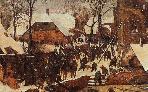 老勃鲁盖尔，《三贤士雪中来朝》，1563