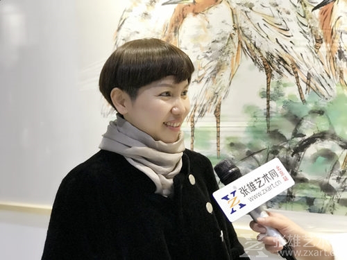 北文中心中国书画艺术品交易平台总裁余晨女士接受采访
