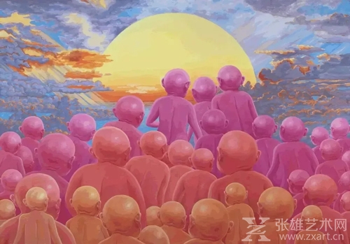 方力钧 《2015春－2016秋》 布面油画 250x360cm 2016年
