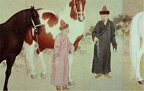  郎世宁《哈萨克贡马图》（局部）