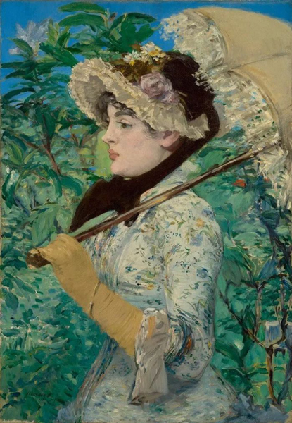 ∧Jeanne (Spring) 1881 Édouard Manet (French, 1832 - 1883) Oil on canvas 74 × 51.5 cm (29 1/8 × 20 1/4 in.)