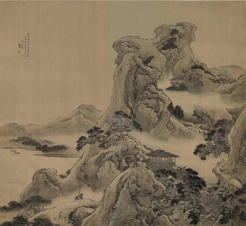 袁耀　《王无功〈野望〉诗意图》　 水墨绢本　 镜框 估价：100万至150万港元