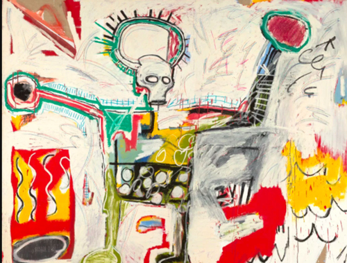 让-米歇尔·巴斯奎亚，《无题》，1982。图片：Museum Boijmans Van Beuningen，Rotterdam，? VG Bild-Kunst Bonn，2018 & The Estate of Jean-Michel Basquiat，Licensed by Artestar，New York，Courtesy Museum Boijmans Van Beuningen，Rotterdam，by Studio Tromp，Rotterdam