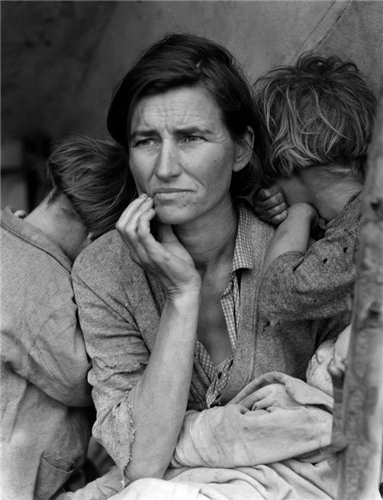 多罗西亚·兰格，《迁徙中的母亲》，1936