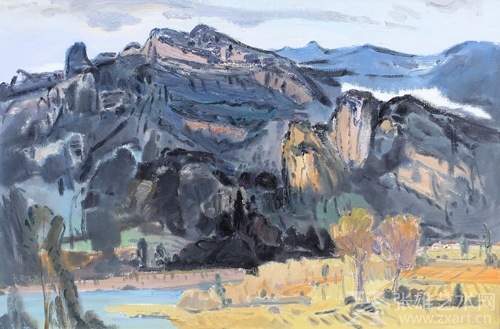 千里黛色出云间80X120cm2012入选“可见之诗——中国油画风景作品展”获“福建省首届油画写生作品展”优秀奖         