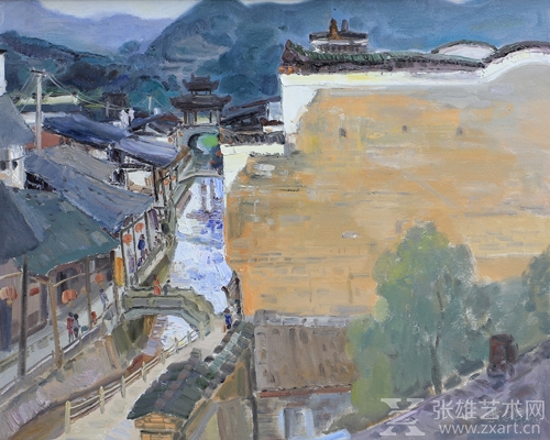 下梅古村80X100CM2012获“在路上——中国油画写生俱乐部首届会员作品展”优秀奖
