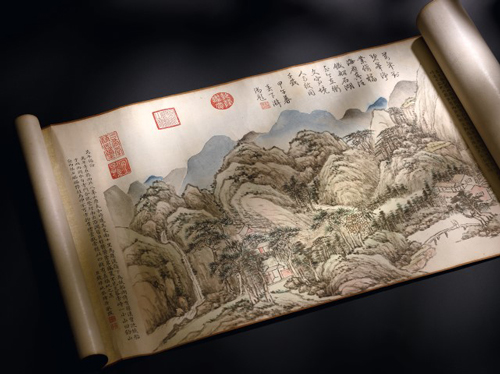 钱维城手卷《台山瑞景》，估价5000万至7000万港元