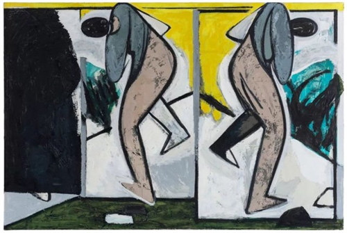 《无题-三块镜子》200×300cm 布面油画 2015-2017年