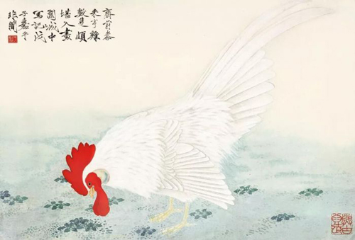 〈大吉〉             设色纸本　镜框　一九四八年作 41.2 by 60.8 公分 估价：HK$ 1,200,000-1,600,000