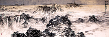 中华泰山  800cm×300cm  张志民