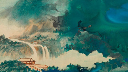 苏富比 | 邱氏家族珍藏中国书画 张大千，《巻去青霭望水天》，1968 估价 : 120万美元-180万美元 成交价：655.04万美元