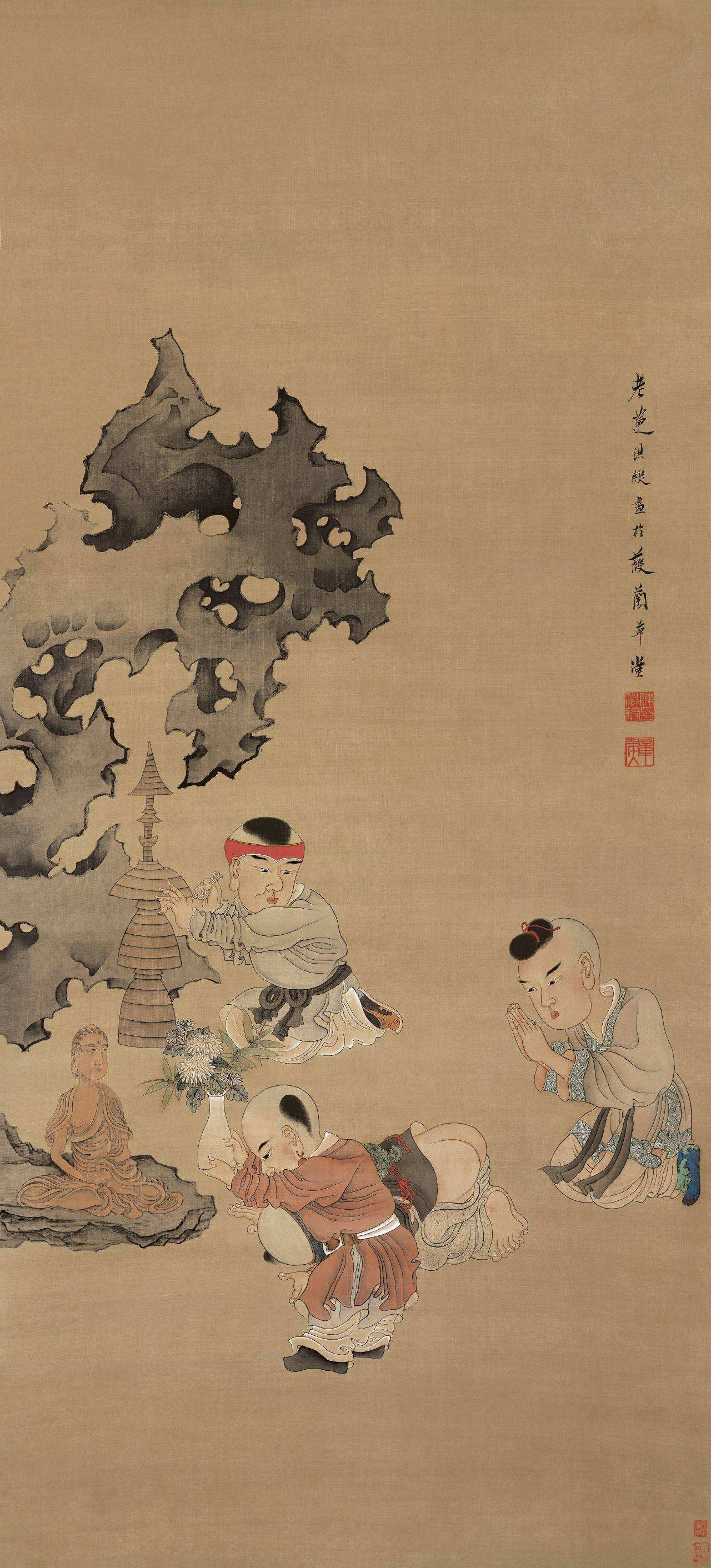 陈洪绶人物画:画中没有平常人